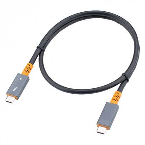 9046 100W USB-C / Type-C Homme à USB-C / Type-C Câble de données à deux couleurs à deux couleurs 4K Câble audio 4K pour Thunderbolt 3, Longueur du câble: 0.6m SH18021365-07