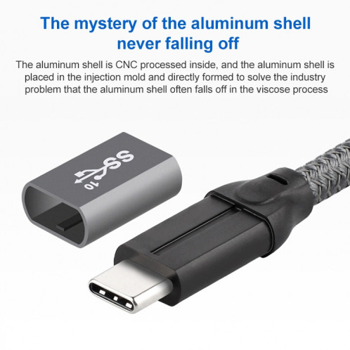 100W USB-C / TYPE-C Homme à USB-C / Type-C Câble de données Full-Fonction masculin avec marque électronique, longueur de câble: 2M SH26041385-07