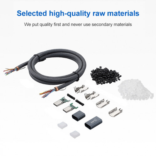 Couche USB-C / Type-C de type USB-C / Câble de données de la fonction USB-C / C / C / C / C / C / E-Mark, Longueur du câble: 1M SH2802205-07