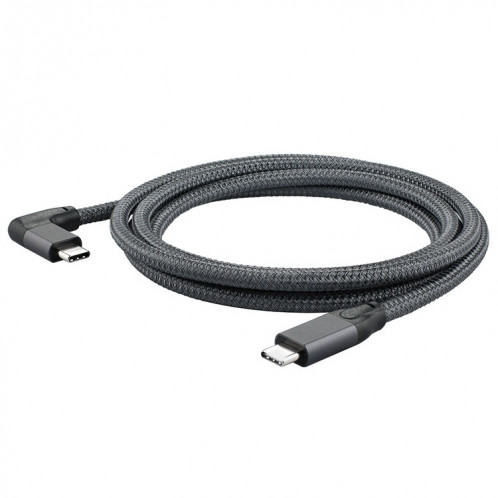 Coude USB-C / C / C Boufle C / C sur USB-C / Type-C Câble de données Full-Fonction masculin avec marque électronique, longueur de câble: 1,5 m SH28031339-07