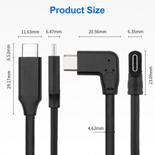 60W 3A USB-C / TYPE-C Mâle à USB-C / Type-C Couble PD Fast Chargement rapide Câble de courroie magique, Longueur du câble: 1M SH3202953-07