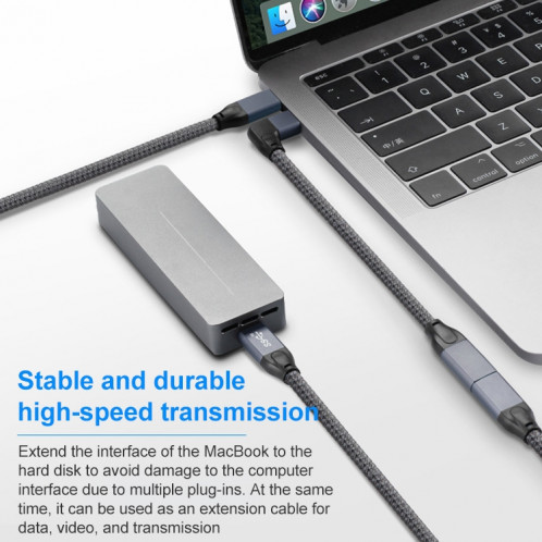 Couche de coude USB-C / C / C / C / C / C / Câble d'extension de données de la fonction de fonction USB-C / C / C / C / C / C / Câble Longueur: 0,2 m SH6601384-07