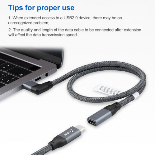 Couche de coude USB-C / C / C / C / C / C / Câble d'extension de données de la fonction de fonction USB-C / C / C / C / C / C / Câble Longueur: 0,2 m SH6601384-07