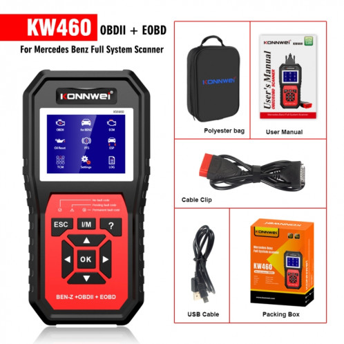 Konnwei KW460 voiture 2,8 pouces 12V DIAGNOSTIQUE DE DIAGNOSTIQUE DE DIAGNOSTIQUE DE DIAGNOSTIC SK11951176-09