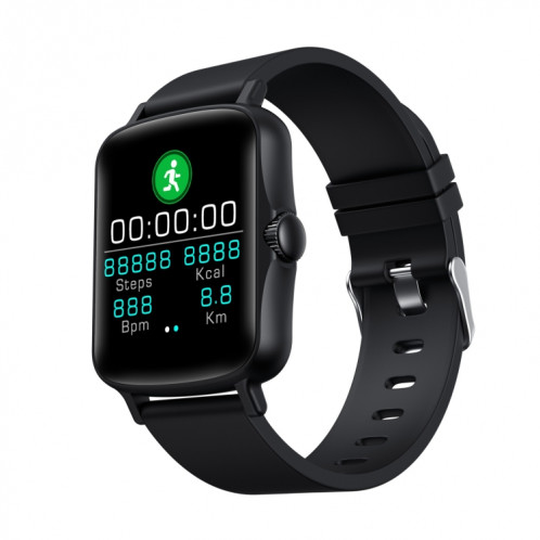 Ptone 1,44 pouce HD Touch Smreat IP67 Water Smart Watch, Support Surveillance du sommeil / Surveillance de la fréquence cardiaque / Surveillance de la pression artérielle (Noir) SH701B5-09