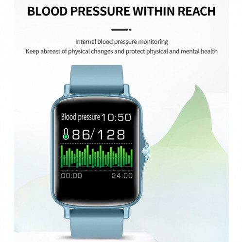 Ptone 1,44 pouce HD Touch Smreat IP67 Water Smart Watch, Support Surveillance du sommeil / Surveillance de la fréquence cardiaque / Surveillance de la pression artérielle (Noir) SH701B5-09
