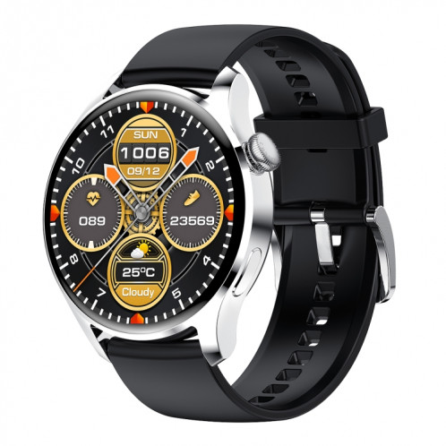 M103 1.35 pouces IPS Color Screen Smart Watch Smart Smart, Support Surveillance du sommeil / Surveillance de la fréquence cardiaque / Call Bluetooth / Playback, Style: Bracelet en silicone (argent noir) SH701B1665-010