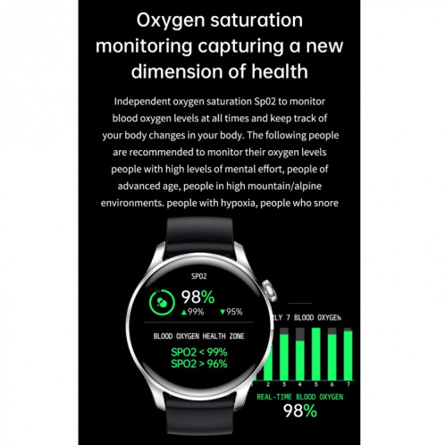 M103 1.35 pouce IPS Color Screen Smart Watch Smart Watch, Support Surveillance du sommeil / Surveillance de la fréquence cardiaque / Call Bluetooth / Playback, Style: Strap Silicone (Noir) SH701A635-010