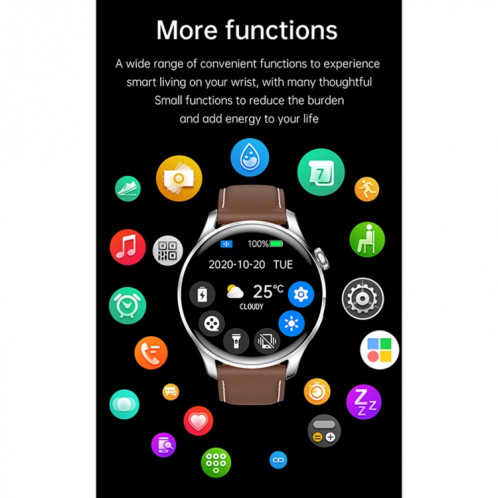 M103 1.35 pouce IPS Color Screen Smart Watch Smart Watch, Support Surveillance du sommeil / Surveillance de la fréquence cardiaque / Call Bluetooth / Playback, Style: Strap Silicone (Noir) SH701A635-010