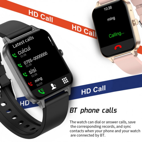 MX7 1,69 pouce IPS écran tactile IP68 Wather Watch Smart Watch, Support Surveillance du sommeil / Surveillance de la fréquence cardiaque / Appel Bluetooth / Surveillance de la température corporelle (argent) SH101D634-09