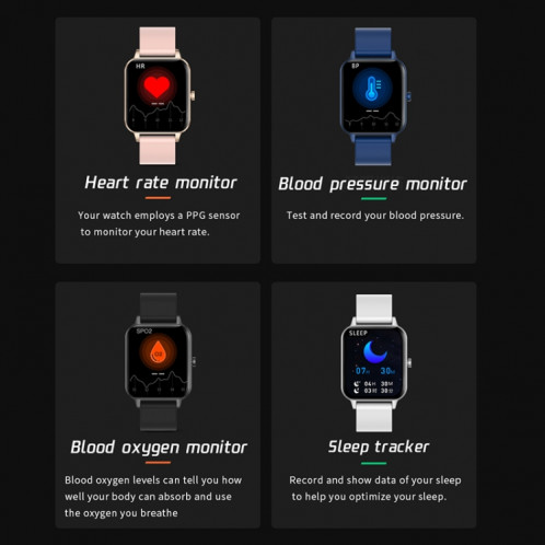 MX7 1.69 pouces IPS écran tactile IP68 Wather Watch Smart Watch, Support Surveillance du sommeil / Surveillance de la fréquence cardiaque / Appel Bluetooth / Surveillance de la température corporelle (Noir) SH101A1072-09
