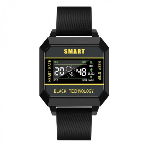 F8 0,96 pouces TFT Screen Screen Life Smart Watch, Support Surveillance du sommeil / Surveillance de la fréquence cardiaque / Surveillance de la tension artérielle / Rappel de pouls (Noir) SH401A964-09