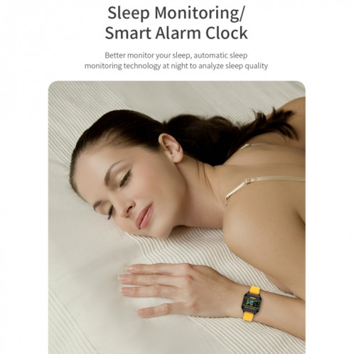F8 0.96 pouces TFT Screen Screen Life Smart Watch, Support Surveillance du sommeil / Surveillance de la fréquence cardiaque / Surveillance de la pression artérielle / Rappel d'impulsions (jaune) SH401B1763-09