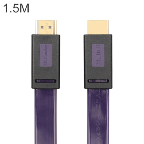 ULT-UNITE 4K Ultra HD Plaqué doré HDMI au câble plat HDMI, longueur de câble: 1,5 m (violet transparent) SU502B3-06