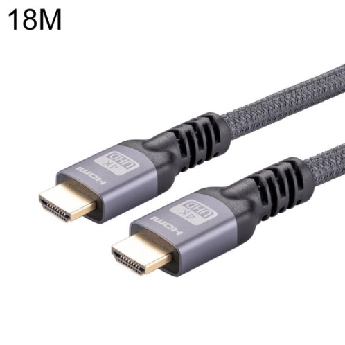 HDMI 2.0 Homme à HDMI 2.0 Câble de tresses 4K Ultra-HD, longueur de câble: 18m (gris) SH811A1416-07