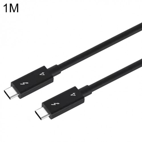Câble de transmission multifonction masculin USB-C / type C / C / C / C / C / C / C / C / Thunderbolt 4, Longueur du câble: 1M (Noir) SH103A1050-06