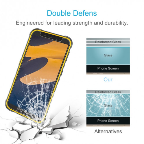 Pour Ulefone Armor x8i 50 pcs 0.26mm film de verre trempé 9H 2.5D SH58051045-07