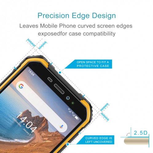 Pour Ulefone Armor x6 10 pcs 0.26mm film de verre trempé de 9h 2.5D SH4701753-06