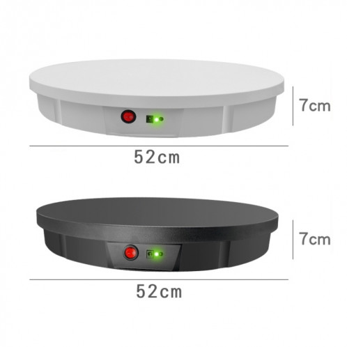 Télécommande à distance 52cm Tableau de platine tournant d'affichage de tournage vidéo Vidéo Propps de prise de vue plateau tournant, alimentation de chargement, plug d'alimentation: Fiche de l'aube (noir) SH903A173-010