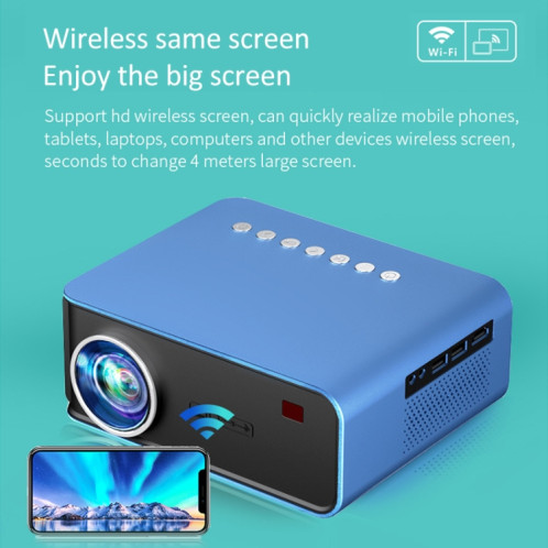 T4même écranVersion1024x6001200LumensPortableHome CinémaProjecteurLCD,Type de fiche: UKPlus (Bleu) SH603A1081-011