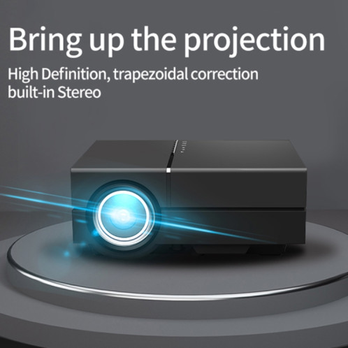 YG450 1280x720 1500 Lumens Portable Home Theater Led HD Projecteur HD, Type de prise: US Plug (Noir) SH501A886-07
