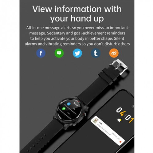 Tw26 1,28 pouce IPS Touch Screen Smart Watch Smart Watch, Support Surveillance du sommeil / Surveillance de la fréquence cardiaque / Mode Dual Call / Sang Oxygen Surveillance, Style: Bracelet en silicone (or rose) SH101C1102-010
