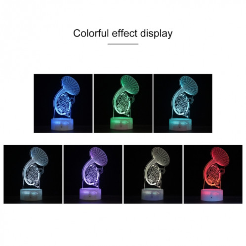 YQ02 Crack Base série d'instruments de musique Creative 3D coloré LED veilleuse décorative, Version télécommandée SH9002837-06