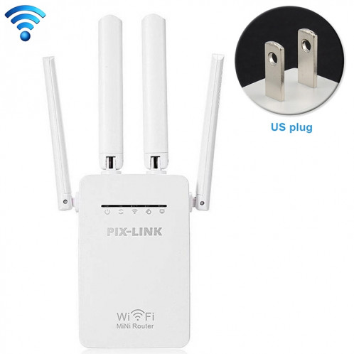Répéteur de routeur WiFi intelligent sans fil avec 4 antennes WiFi, spécification de prise: prise américaine (blanche) SH303B1422-08