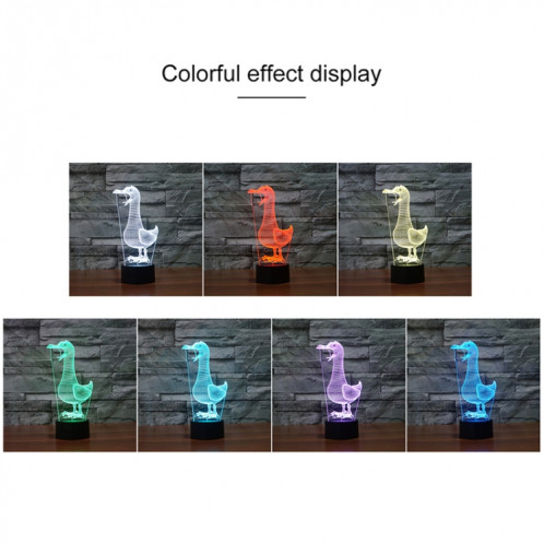 Veilleuse décorative LED 3D créative à base noire, Version: alimenté par USB et batterie (oiseau coloré) SH702A1873-04