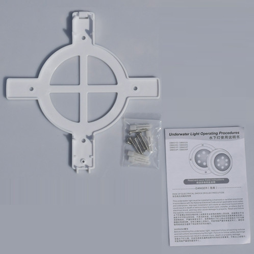 Applique murale de piscine en plastique ABS 24W lumière sous-marine (blanc) SH405B1597-09