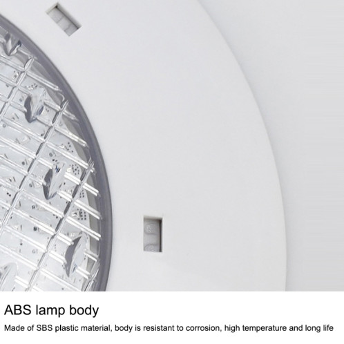 Applique murale de piscine en plastique ABS 24W lumière sous-marine (blanc) SH405B1597-09
