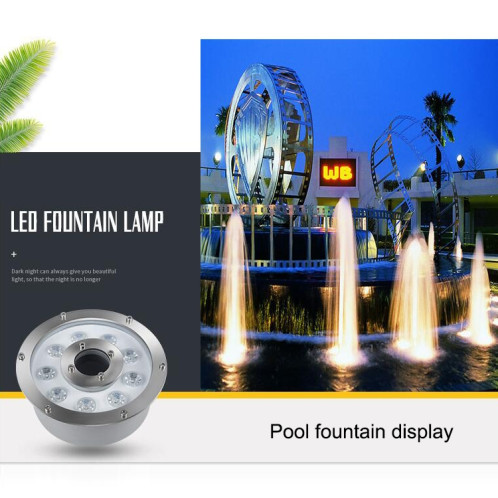 Anneau de paysage 12W LED en alliage d'aluminium pour fontaine sous-marine (lumière chaude) SH803B1912-07