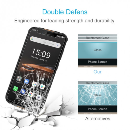50 pcs 0.26mm 9h 2.5d film de verre trempé pour armure Ulefone 5 / 5S SH9601265-07