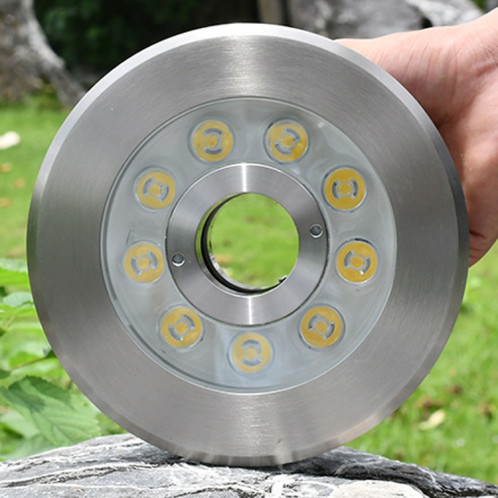 Anneau de paysage 9W LED en acier inoxydable pour fontaine sous-marine (lumière chaude) SH002B969-07