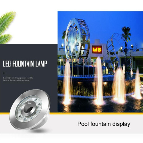 Anneau de paysage 9W LED en acier inoxydable pour fontaine sous-marine (lumière chaude) SH002B969-07