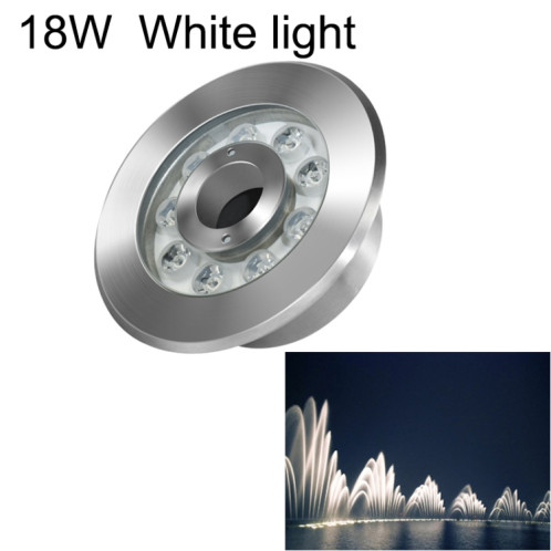 Lampe de fontaine sous-marine en acier inoxydable à anneau de paysage 18W LED (lumière blanche) SH004A577-07