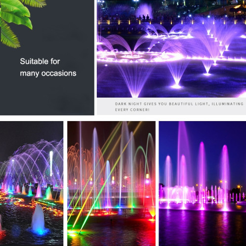 12W Paysage Coloré Couleur Change Bague LED Acier inoxydable Fontaine sous-marine Lumière (colorée) SH303A397-08