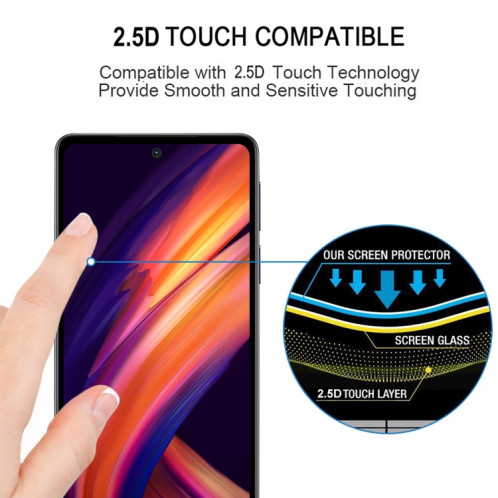 Film de verre trempé de protection d'écran de couverture de colle complète pour Motorola Edge S30 SH43051566-08