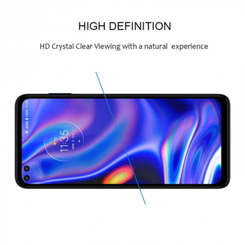 Film de verre trempé de pochette de couverture de colle pour Motorola One 5G UW SH4306712-08
