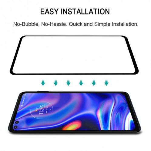 Film de verre trempé de pochette de couverture de colle pour Motorola One 5G UW SH4306712-08
