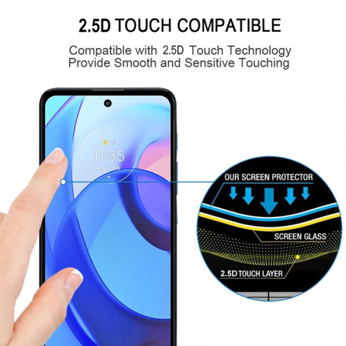25 PCS Plein Glue Cover Screen Protector Film de verre trempé pour Motorola Moto E30 SH4504615-07