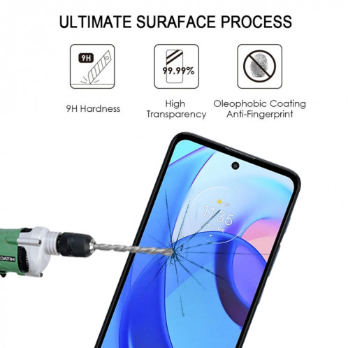 25 PCS Plein Glue Cover Screen Protector Film de verre trempé pour Motorola Moto E30 SH4504615-07