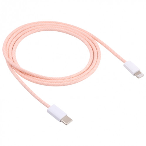 SDC-20W PD Chargeur de voyage USB-C / TYPE-C + 1M 12W USB-C / TYPE-C à 8 broches Set de câble de données, (rose) SH401A562-07