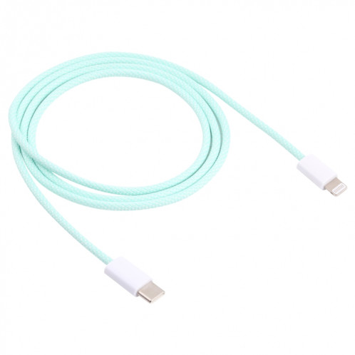 SDC-20W PD Chargeur de voyage USB-C / TYPE-C + 1M 12W USB-C / Type-C à 8 broches Set de câble de données, (Vert) SH401B354-07
