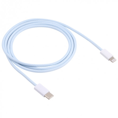 SDC-20W PD Chargeur de voyage USB-C / TYPE-C + 1M 12W USB-C / TYPE-C à 8 broches Set de câble de données, (bleu) SH401C429-07
