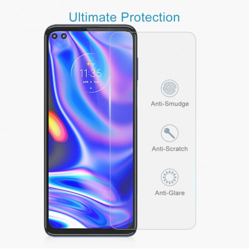 50 pcs 0.26mm 9h 2.5d film de verre trempé pour Motorola One 5G UW SH95051045-07