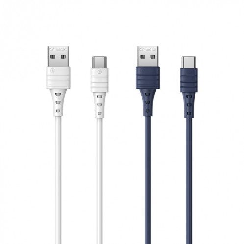 Remax RC-179A 2.4A Type-C / USB-C Haute Câble de données de chargement rapide de la TPE-C / USB-C, longueur: 1m (bleu) SR901B1057-08