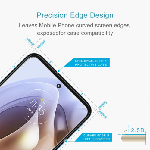 Film de verre trempé 0.26mm 9H 2.5D pour Motorola Moto G31 / Moto G53 / Moto G53 Inde SD28051419-08