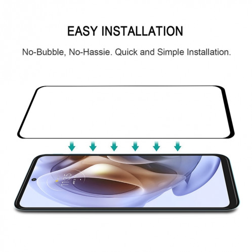 Film de verre trempé de protection d'écran de couverture de colle complète de 25 pièces pour Motorola Moto G31 / Moto G53 / Moto G53 Inde SH3305409-07