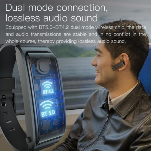 Jakcom F2 1,28 pouces TFT Color Color Screen Bluetooth Earphone Smart Watch, Support Surveillance du sommeil / Surveillance de la fréquence cardiaque / Call Bluetooth / Fonction NFC (Noir) SJ801A1863-09